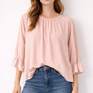 Lucky Brand Soft Peach/pink Boho Top